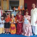 श्री कृष्ण जन्माष्टमी पर नन्हे मुन्ने बने राधा कृष्ण भजन व नित्य में गूंजा विद्यालय परिषद