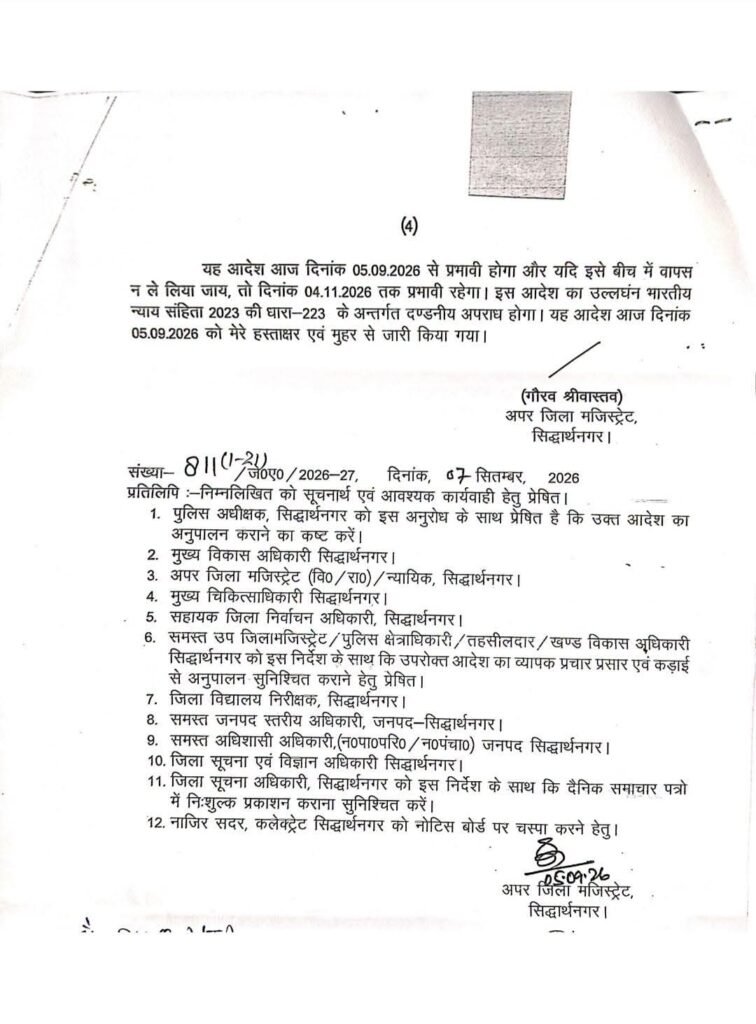 कृषि निर्यात को बढ़ावा देने के लिए 10 सितंबर को कार्यशाला 1 कृषि निर्यात को बढ़ावा देने के लिए 10 सितंबर को कार्यशाला - SIDDHARTHNAGAR, उत्तर प्रदेश