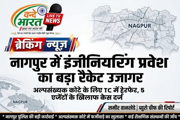 नागपुर में इंजीनियरिंग प्रवेश का बड़ा रैकेट उजागर, अल्पसंख्यक कोटे के लिए TC में हेरफेर, 5 एजेंटों के खिलाफ केस दर्ज