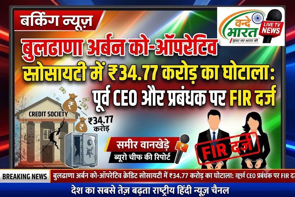 बुलढाणा अर्बन को-ऑपरेटिव क्रेडिट सोसायटी में ₹34.77 करोड़ का घोटाला: पूर्व CEO और प्रबंधक पर FIR दर्ज 1 बुलढाणा अर्बन को-ऑपरेटिव क्रेडिट सोसायटी में ₹34.77 करोड़ का घोटाला: पूर्व CEO और प्रबंधक पर FIR दर्ज - चंद्रपूर, महाराष्ट्र