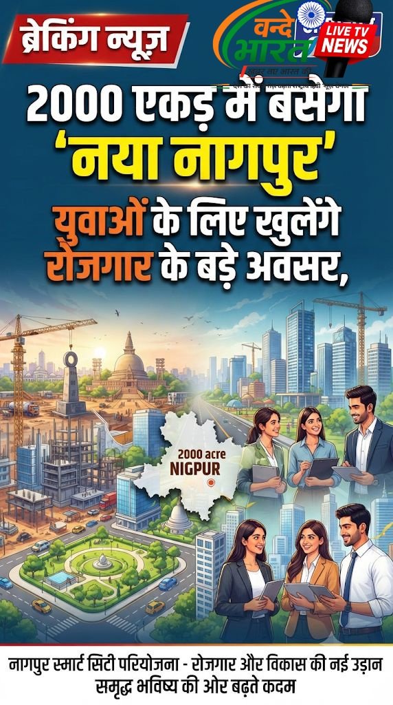 2000 एकड़ में बसेगा 'नया नागपुर', युवाओं के लिए खुलेंगे रोजगार के बड़े अवसर, CM फडणवीस का बड़ा ऐलान 1 2000 एकड़ में बसेगा 'नया नागपुर', युवाओं के लिए खुलेंगे रोजगार के बड़े अवसर, CM फडणवीस का बड़ा ऐलान - नागपूर, महाराष्ट्र