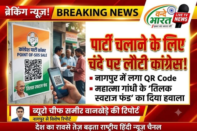 पार्टी चलाने के लिए चंदे पर लौटी कांग्रेस, नागपुर में लगा QR Code, महात्मा गांधी के ‘तिलक स्वराज फंड’ का दिया हवाला