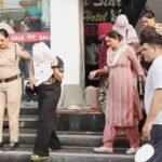 स्पा सेंटर पर पुलिस का छापा।