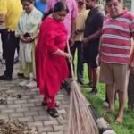मेयर करनाल ने स्वच्छता अभियान मे ललिया भाग।