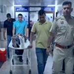 पुलिस कस्टडी से भाग रहे आरोपी की टूटी टांग।