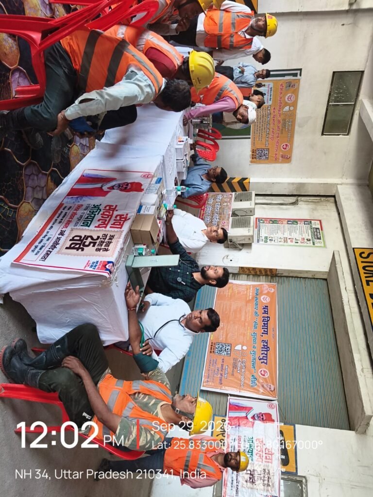 सेवा संकल्प अभियान के तहत जे.के सीमेंट फैक्टी में स्वास्थ्य परीक्षण एवं श्रमिक पंजीयन शिविर आयोजित श्रमिकों का स्वास्थ्य परीक्षण, नए पंजीयन एवं नवीनीकरण की कार्रवाई के साथ पात्र ला