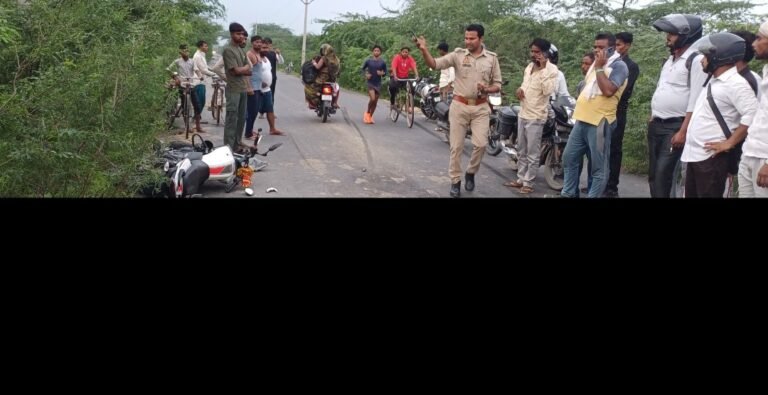 थाना हजरतपुर म्याऊ दातागज मार्ग पर पिकअप और मोटरसाइकिल की आमने सामने टक्कर से बाइक सवार की मौत