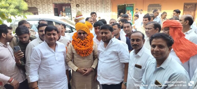 यूपी सरकार के स्वतंत्र प्रभार मंत्री धर्मवीर प्रजापति पहुंचे तावडू।