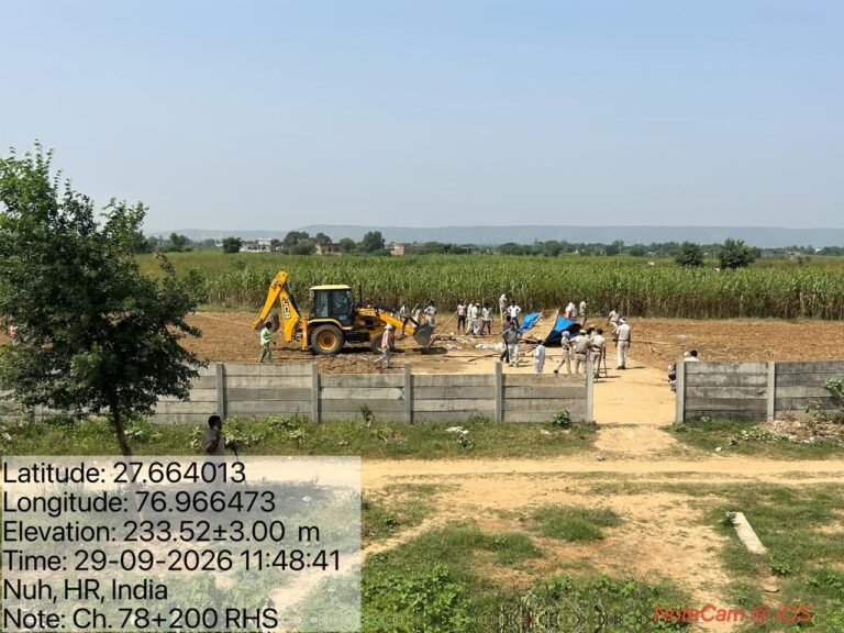 दिल्ली मुंबई बडौदा एक्सप्रेस वे पर अवैध ढाबो पर फिर चला प्रशासन का बुलडोजर