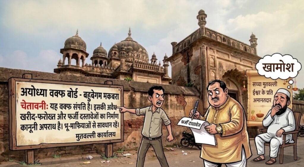 *अयोध्या वक्फ बोर्ड बहुबेगम मकबरा की संपत्ति को फर्जी दस्तावेजों से बेचने का पर्दाफाश, मुतवल्ली की खामोशी पर उठे सवाल* - AYODHYA, उत्तर प्रदेश