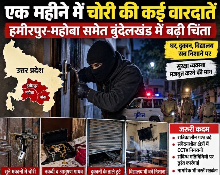 एक महीने में चोरी की कई वारदातें, हमीरपुर-महोबा समेत बुंदेलखंड में बढ़ी चिंता