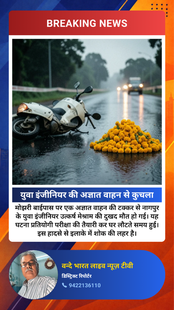 युवा इंजीनियर को एक अज्ञात वाहन ने कुचला - नागपूर, महाराष्ट्र
