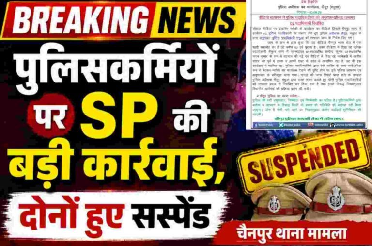 पुलिस आचरण के खिलाफ मिला मामला, SP ने दो पदाधिकारियों को किया निलंबित