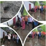 ग्रीन पार्क के समीप घर के दरवाजे के सामने बना 15 फीट गहरा गड्ढा दहशत में परिवार घर खाली कर मंदिर को बनाया आशियाना , अवैध खनन की आशंका