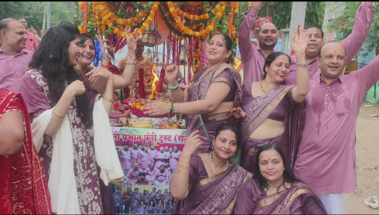 जोगिंदर 4 सितंबर 2026। श्रीकृष्ण जन्मोत्सव पर निकली भव्य शोभायात्रा, 61वीं प्रभात फेरी में गूंजे राधे-राधे के जयकारे