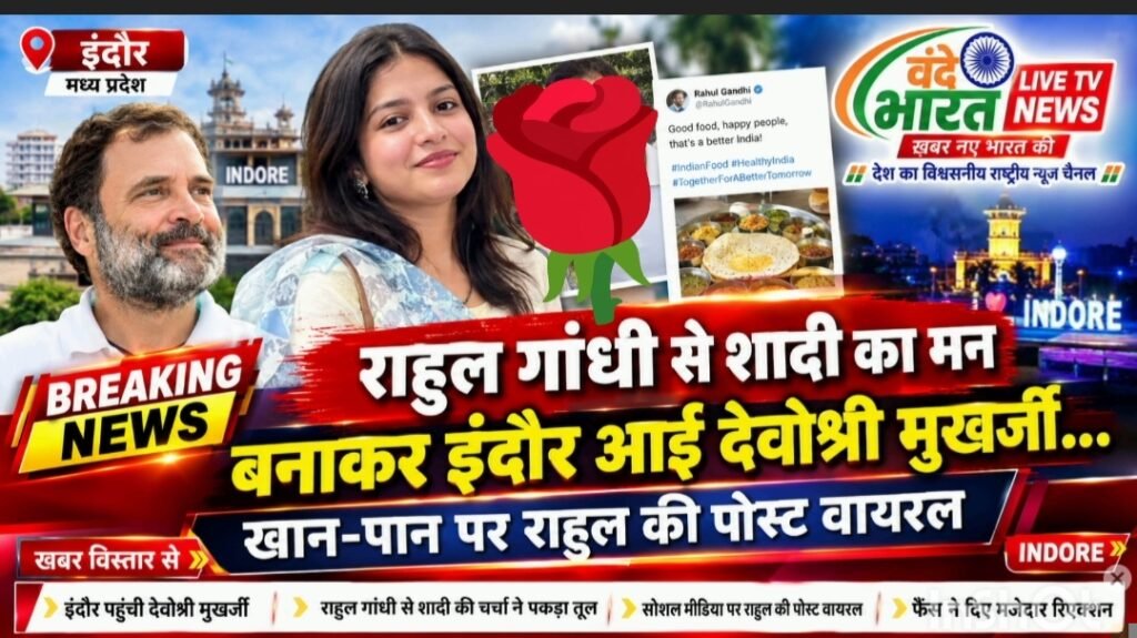 राहुल गांधी से शादी का मन बनाकर इंदौर आई देवोश्री मुखर्जी… खान-पान पर राहुल की पोस्ट वायरल 1 राहुल गांधी से शादी का मन बनाकर इंदौर आई देवोश्री मुखर्जी… खान-पान पर राहुल की पोस्ट वायरल - इन्दौर, मध्य प्रदेश