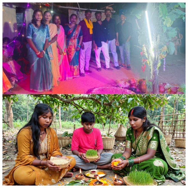 महुली-पोलवा में धूमधाम से मनाया गया कर्मा पर्व मांदर की थाप और कर्मा गीतों पर थिरके ग्रामीण,