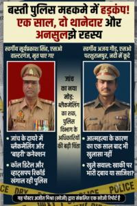 बस्ती में एक साल के भीतर दो दरोगाओं की संदिग्ध मौत: वाल्टरगंज एसओ सुसाइड केस में ‘बाहरी व्यक्ति’ और ब्लैकमेलिंग का बड़ा सुराग
