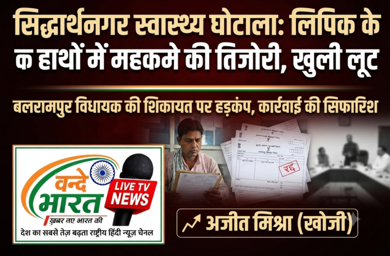 सिद्धार्थनगर स्वास्थ्य विभाग: एक लिपिक के हाथों में महकमे की तिजोरी, दर्जनों मलाईदार चार्ज सौंपकर खुली लूट