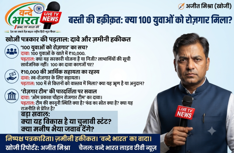 बस्ती में सियासी वादों की बौछार या चुनावी वैतरणी पार करने का हथकंडा? ‘बेस से स्पेस’ के दावों पर उठे गंभीर सवाल!
