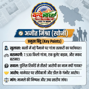 बस्ती में खाकी की कार्रवाई पर उठे बड़े सवाल! 7.5 किलो से अधिक गांजे के साथ दो तस्कर गिरफ्तार, लेकिन तीसरे आरोपी को लेकर मचा घमासान।
