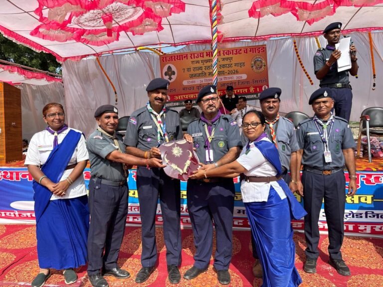 राज्य स्तरीय जनजाति स्काउट गाइड महोत्सव में पाली जिले की गाइड विजेता*