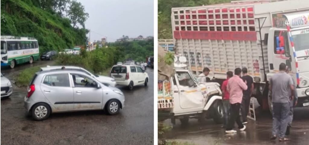 हिमाचल प्रदेश जिला कांगङां बैजनाथ ओर पपरोला.के बीच ट्रक और जीप में जोर दार टकर। 1 हिमाचल प्रदेश जिला कांगङां बैजनाथ ओर पपरोला.के बीच ट्रक और जीप में जोर दार टकर। - KANGRA, हिमाचल प्रदेश