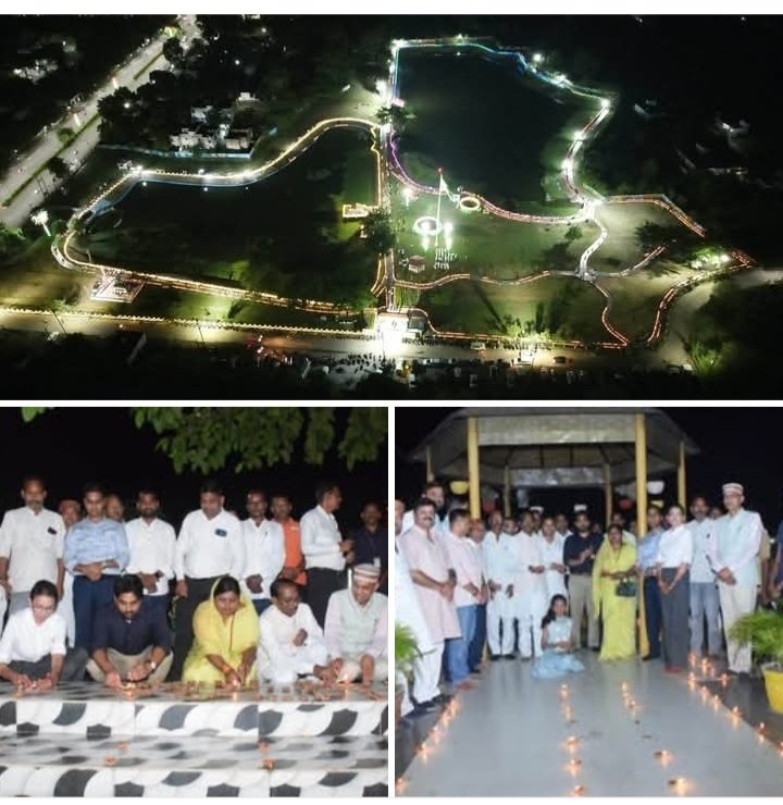 सिंगरौली:  प्रधानमंत्री श्री नरेन्द्र मोदी के जन्मदिवस पर 25 हजार दीपों से जगमगाया जुड़वा तालाब।