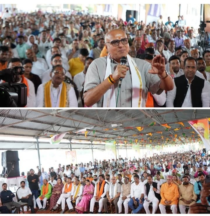 सिंगरौली: सिंगरौली में बलराम कृषि महोत्सव-2026, सांसद डॉ. राजेश मिश्रा ने किसानों से किया संवाद।