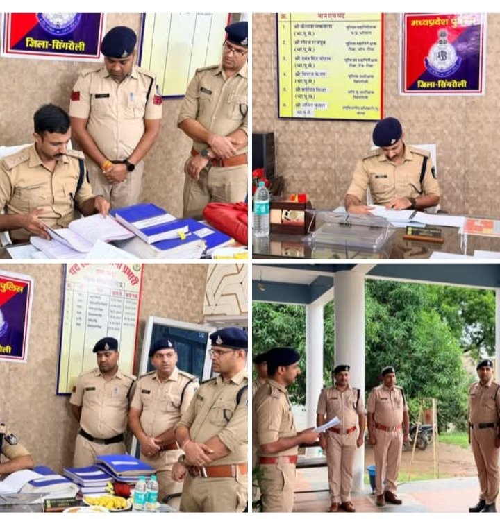 सिंगरौली: थाना माड़ा का पुलिस अधीक्षक ने किया वार्षिक निरीक्षण, लंबित प्रकरणों के शीघ्र निराकरण के निर्देश।