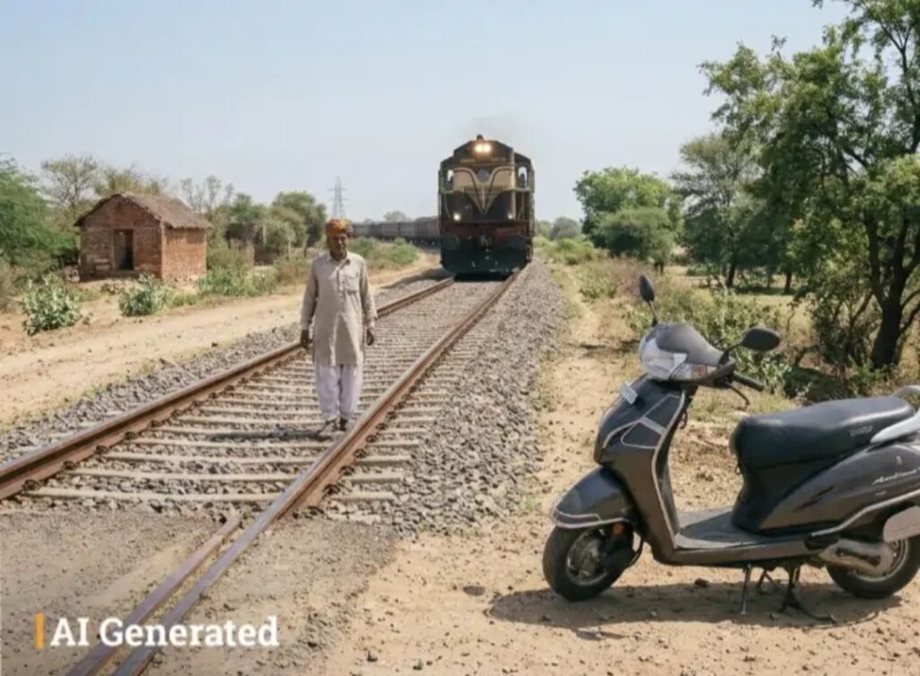 स्कूटी खड़ी कर ट्रेन के आगे कूदा बुजुर्ग, मौतः पटरियों पर फैले शव के टुकड़े; 3 साल पहले हुए थे रिटायर। 1 स्कूटी खड़ी कर ट्रेन के आगे कूदा बुजुर्ग, मौतः पटरियों पर फैले शव के टुकड़े; 3 साल पहले हुए थे रिटायर। - PALI, राजस्थान