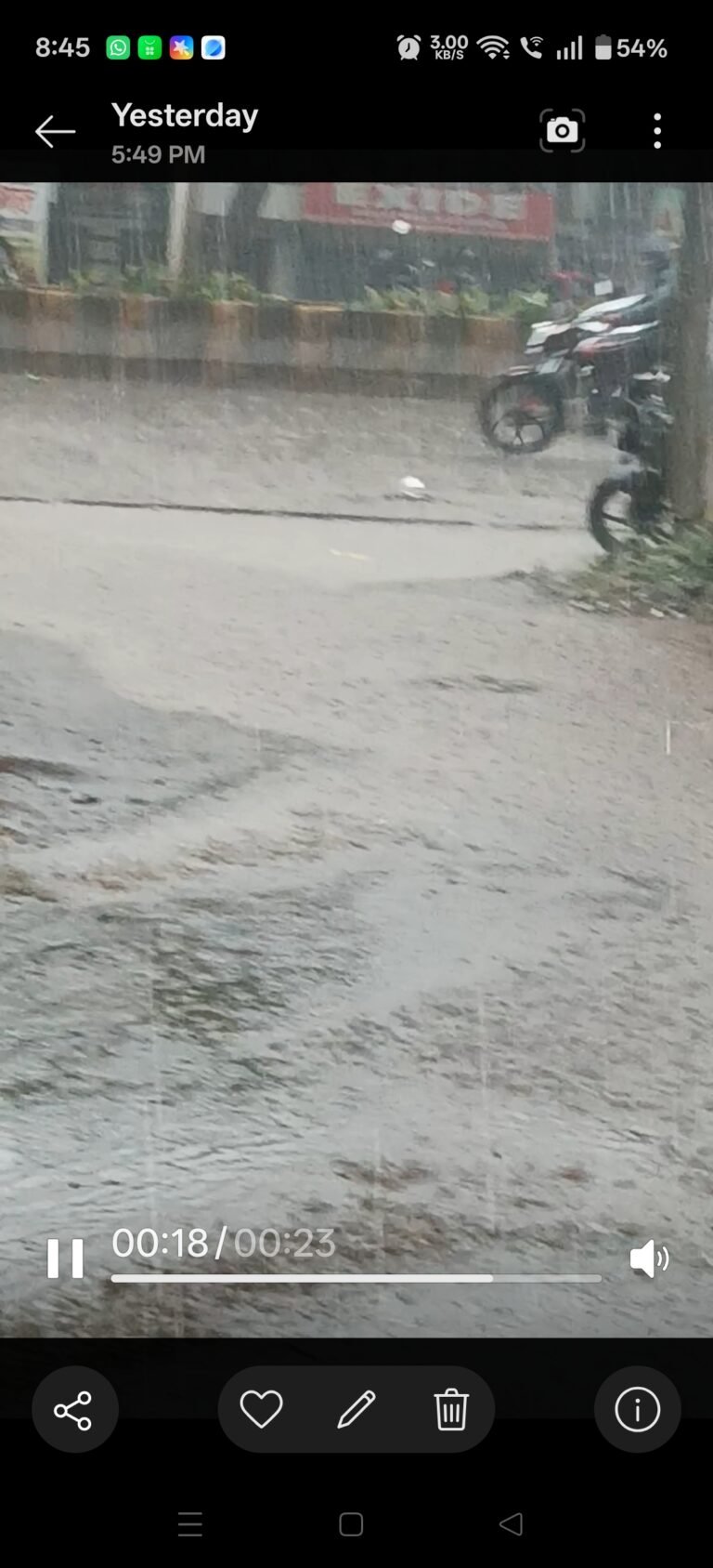 संगमनेर शहर, तुफान बारिश