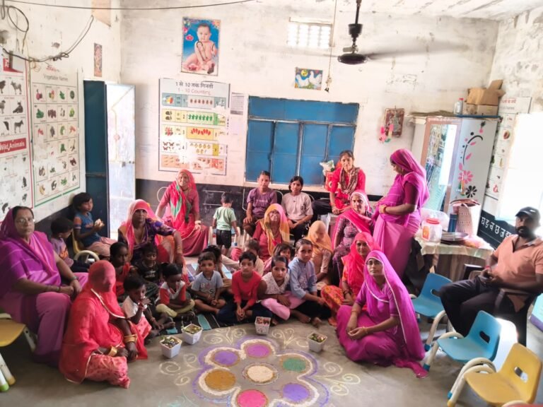 आंगन मिलन सेवा के माध्यम से आंगनवाड़ी केंद्र बने जनसहभागिता और सम्मान के केंद्र