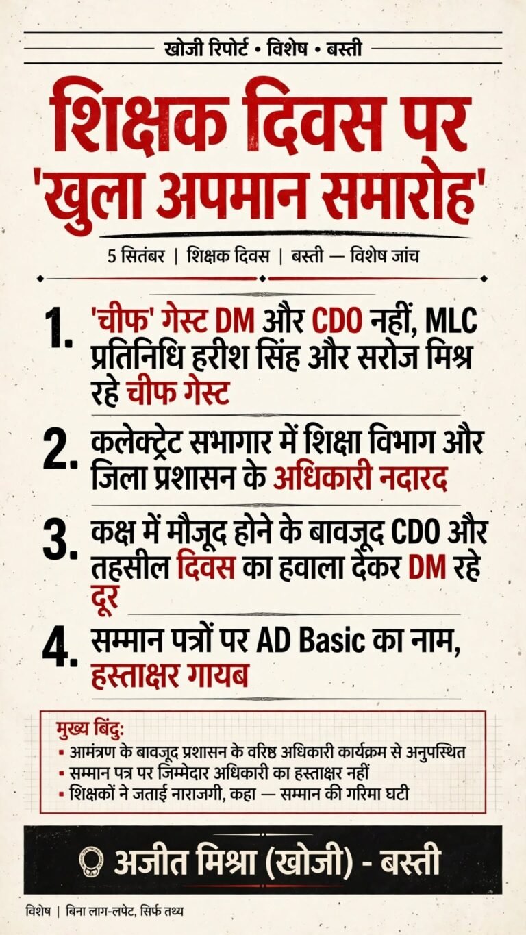 ‘चीफ’ गेस्ट ‘डीएम’ और ‘सीडीओ’ नहीं, बल्कि एमएलसी प्रतिनिधि हरीश सिंह और सरोज मिश्र रहे.