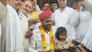 रिया बड़ी नगर पालिका के नव निर्वाचित चेयरमैन सुनील कुमार चौहान ने ग्रहण किया पदभार