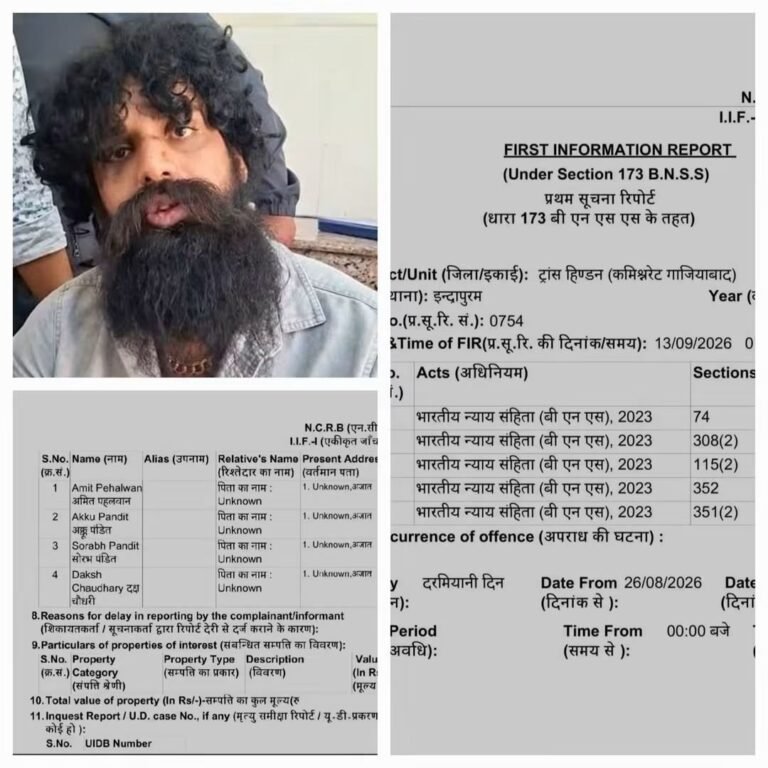गाजियाबाद में कैफे संचालिका से कथित रंगदारी का बड़ा मामला, FIR दर्ज — चार नामजदों पर 5 गंभीर धाराओं में मुकदमा, अब गिरफ्तारी का इंतजार!