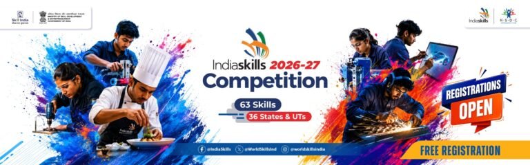 इंडियास्किल्स प्रतियोगिता 2026-27 में युवा करें भागीदारी* *कुशल युवा राष्ट्रीय एवं अंतरराष्ट्रीय स्तर पर दिखा सकेंगे अपनी प्रतिभा, 63 कौशल क्षेत्रों में प्रतिभाओं को अवसर, जिला स
