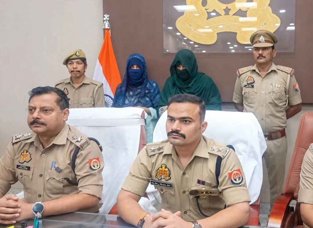 चांदपुर (बिजनौर ) सर्राफ की दुकान से जेवर चोरी करने वाली महिलाएं गिरफ्तार: 2 को पकड़ा, पांच की तलाश में पुलिस, चोरी के जेवर और दो कारें बरामद - BIJNOR, उत्तर प्रदेश