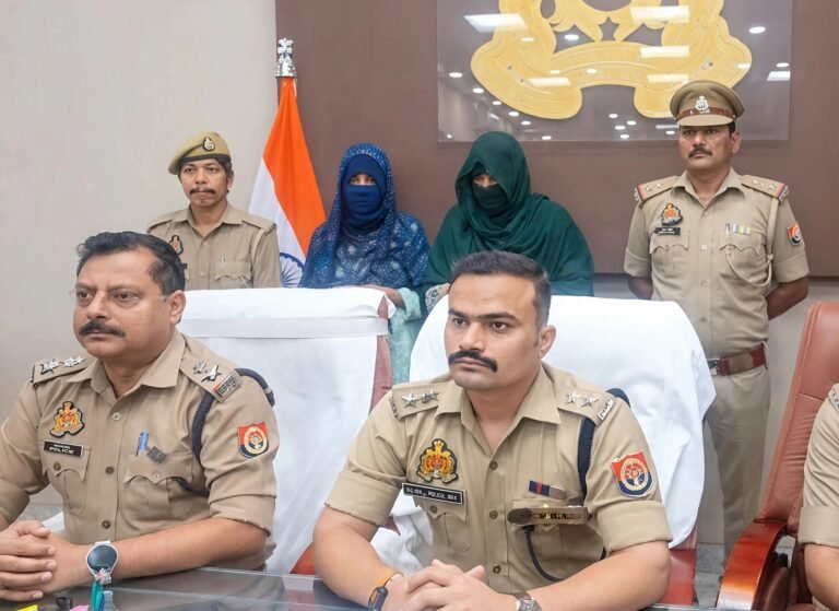 चांदपुर (बिजनौर ) सर्राफ की दुकान से जेवर चोरी करने वाली महिलाएं गिरफ्तार: 2 को पकड़ा, पांच की तलाश में पुलिस, चोरी के जेवर और दो कारें बरामद