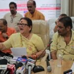 शहर में जल भराव को लेकर महापौर ने की प्रेस कॉन्फ्रेंस