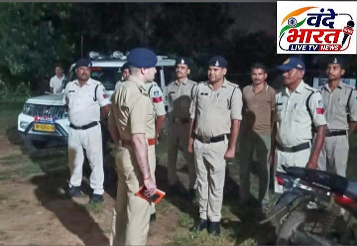 रातभर पुलिस की सघन कांबिंग गश्त, SP ने छानबीला थाने का किया औचक निरीक्षण