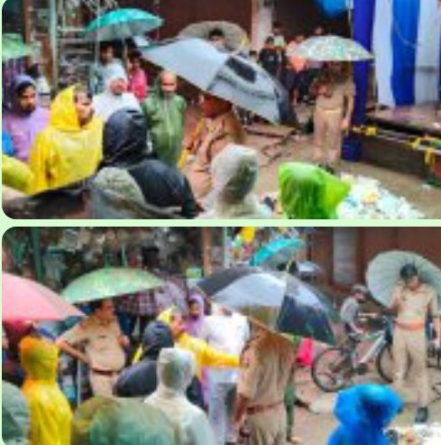 रुपईडीहा थाना प्रभारी हरेंद्र कुमार मिश्रा तथा नगर पंचायत ईओ के समझाने पर भक्त गणेश प्रतिमा केविसर्जन को हुए तैयार