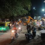 रात में सिविल लाइन का काम बना मुसीबत, सरकारी-निजी पाइप लाइन से दोनों साइड जाम, जनता परेशान