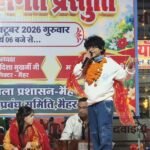 🌺 मां शारदा की भक्ति में गूंजे देवी गीत और भगत गायन के स्वर।