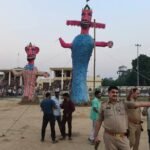 धूमधाम से मनाया गया विजयदशमी पर्व, अग्निबाण लगते ही धू-धू कर जले रावण और मेघनाथ के पुतले