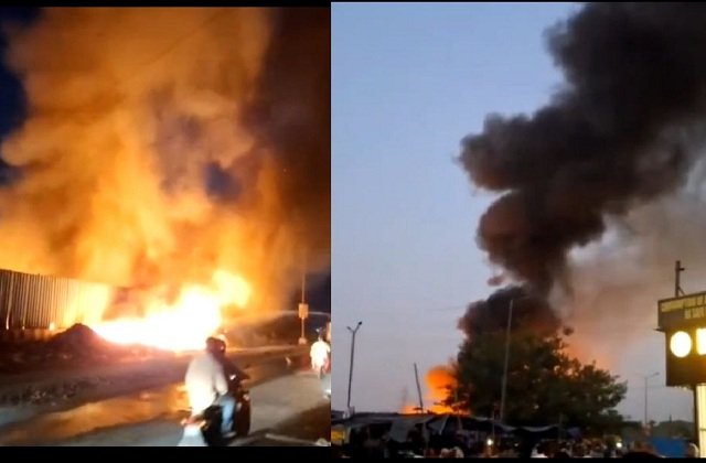 फरीदाबाद में बड़ा हादसा टला: एत्मादपुर पुल के पास कूड़े के ढेर में लगी भीषण आग, दूर-दूर तक दिखा धुएं का गुबार