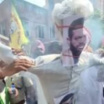 किसानो ने फूंका CM सैनी का पुतला।