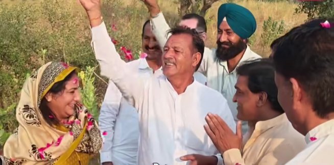 इनेलो नेत्री सुनैना चौटाला का समर्थको ने किया स्वागत।