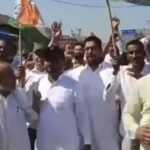 कैथल मे ज्ञानेश कुमार के इस्तीफे को लेकर कांग्रेस का प्रदर्शन।
