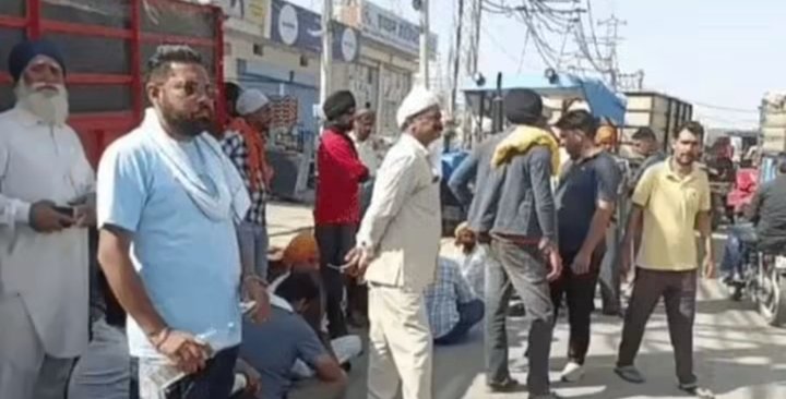 निसिंग मे आज किसानो ने GT रोड किया जाम। - KARNAL, हरियाणा